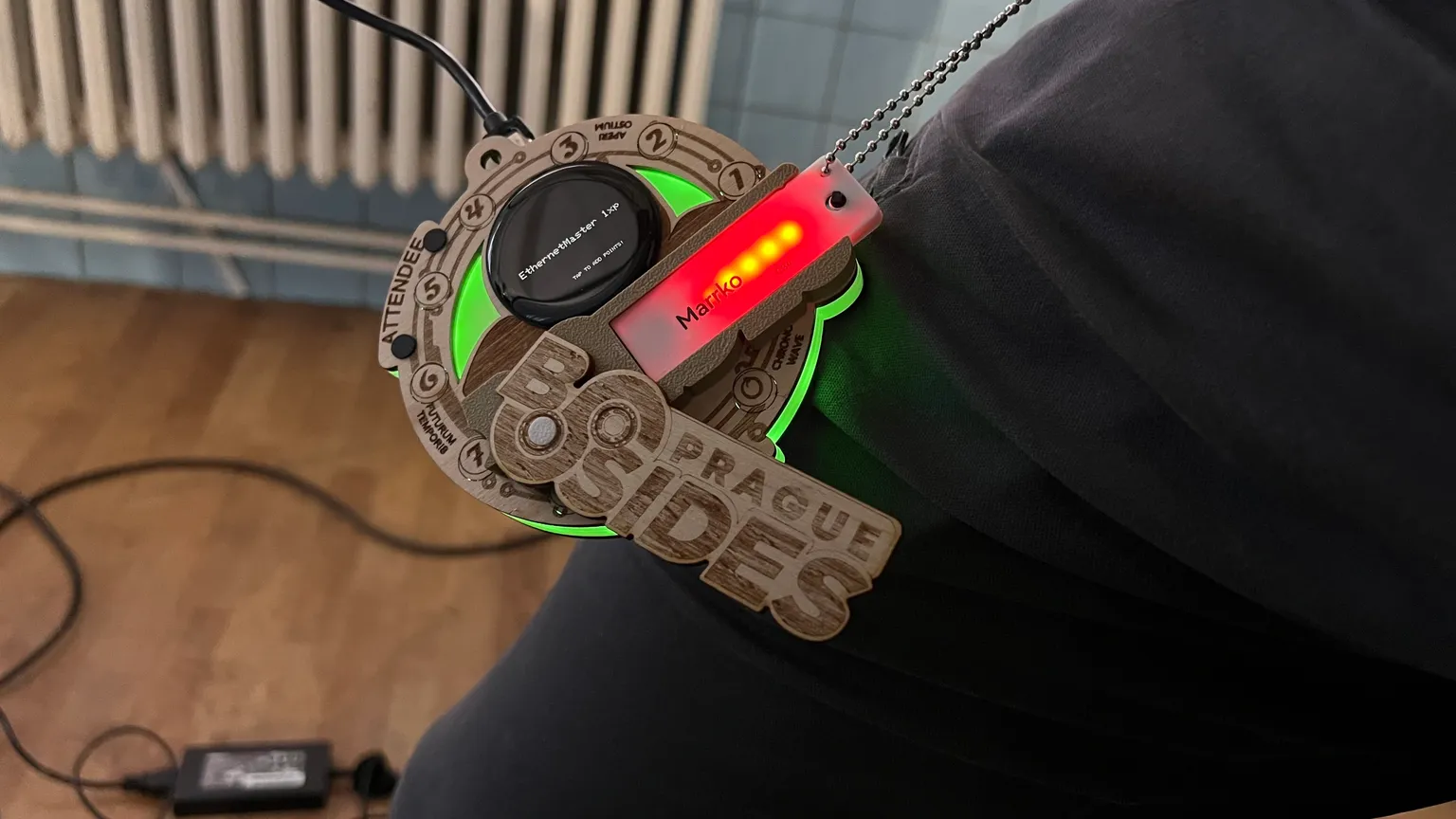 Electronic conference badge BSides Prague